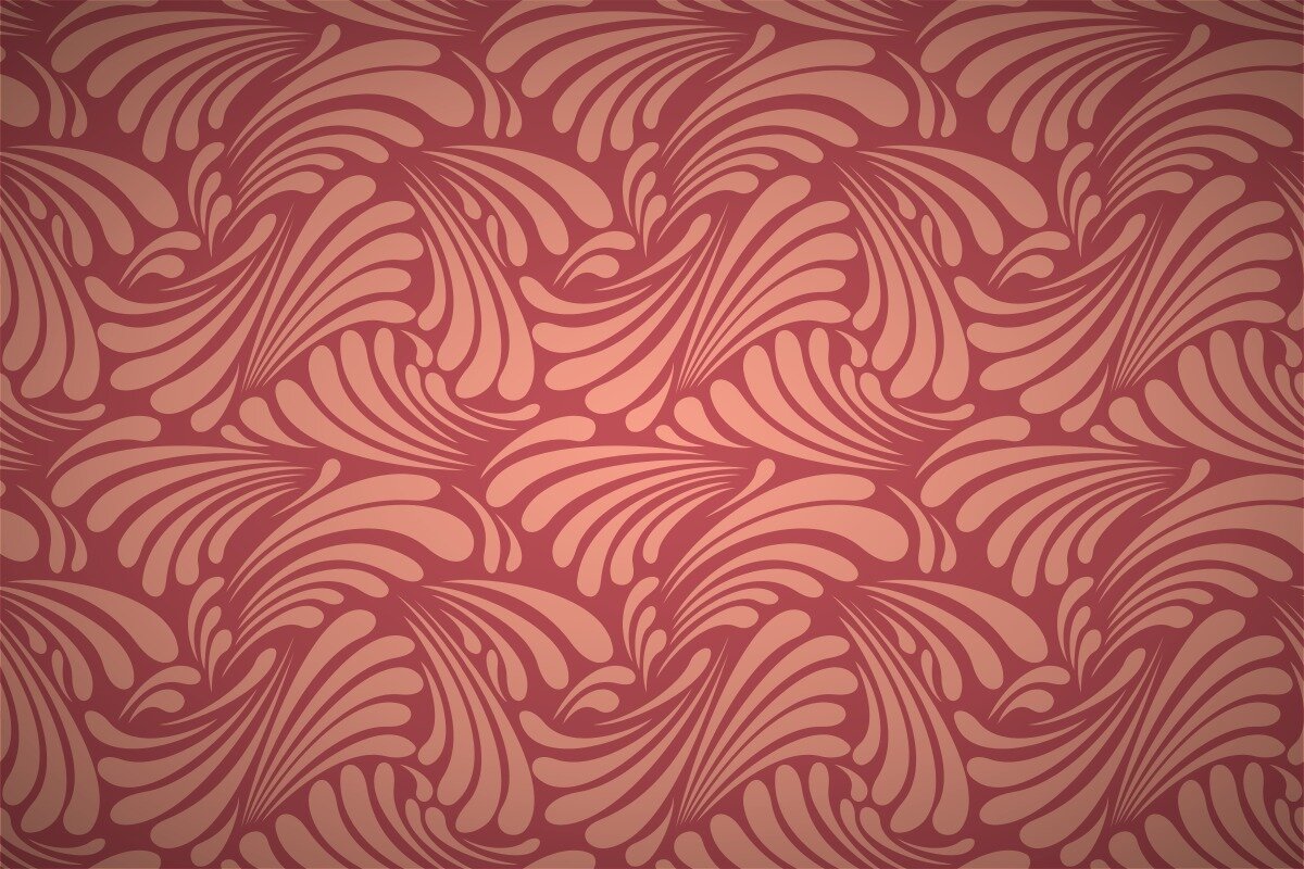 4 Textured Art Nouveau Seamless Pattern