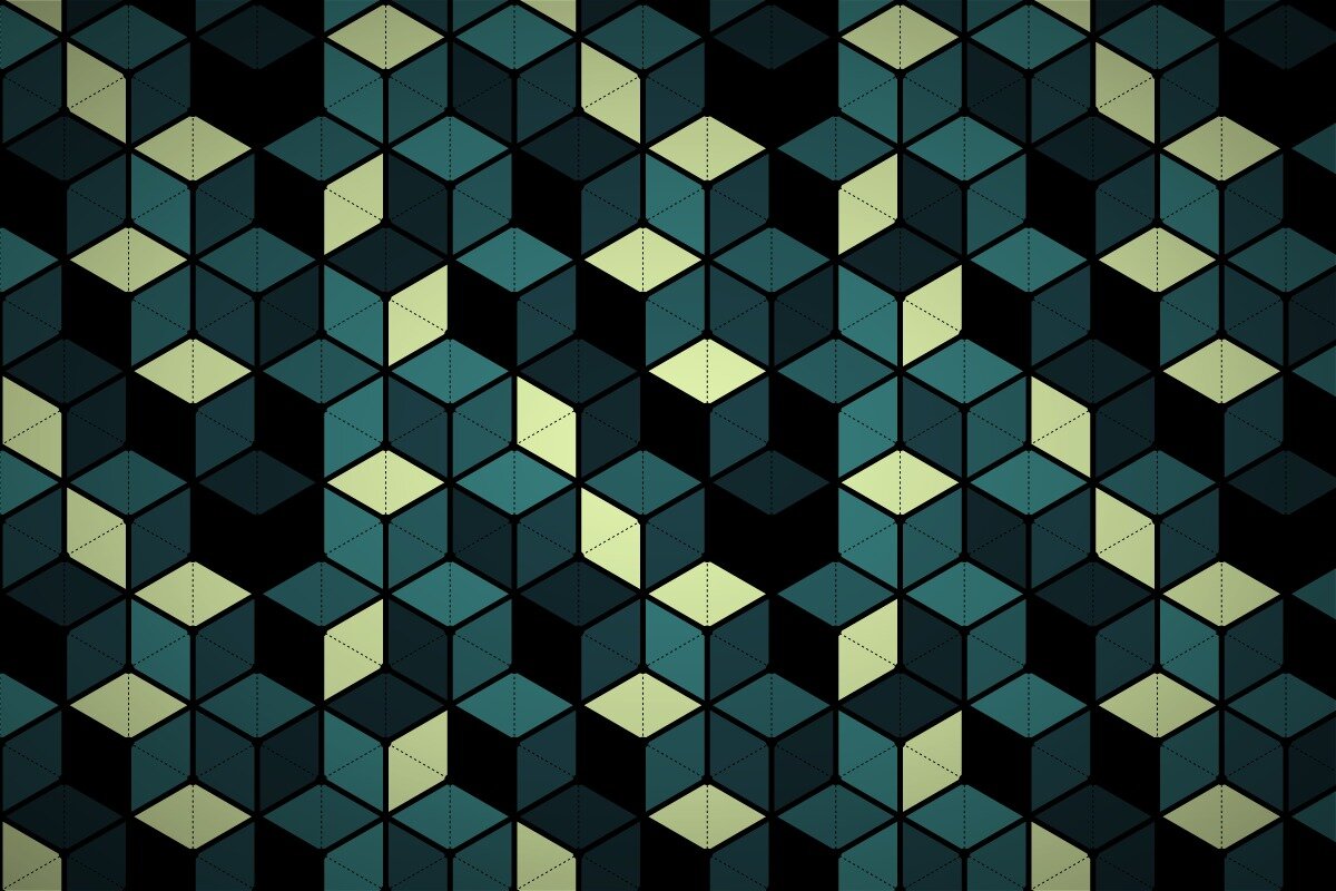 Free Hexagonal Cube Mesh Wallpaper Patterns